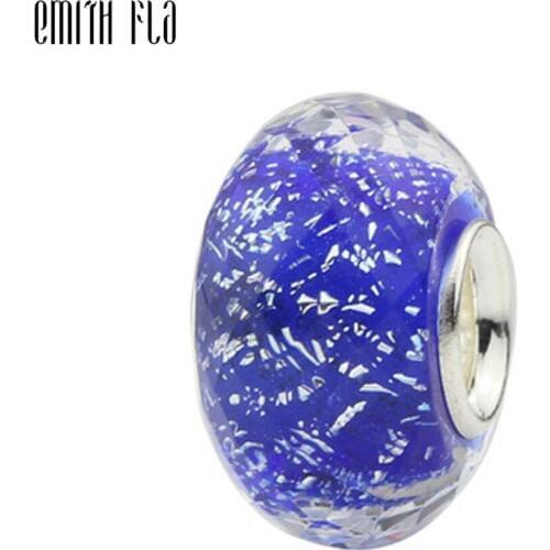 925 Sterling Silver Imported Material Murano Glass Bead Charms Fit For European Original Bracelet Necklace DIY Jewelry Makings