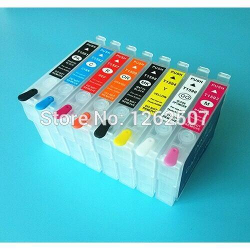 For Epson T0870 -T0879 Empty ink cartridges For Epson R1900 printers with ARC chips T0870 0871 0872 0873 0874 0877 0878 0879