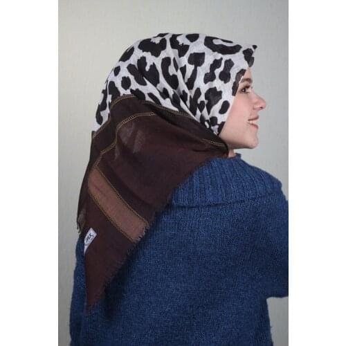 NUR SILK PATTERNED LINEN FLAMLI SCARF-DESEN-23-RENK-01