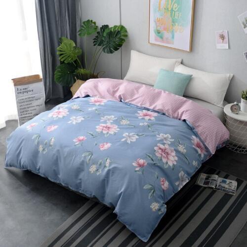 Single Quilt cover/bedding bag Pure cotton printed quilt cover twill cotton quilt cover 1.8m bed octagonal positioning tie rope