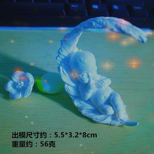 Feather angel aromaing plaster cast DIY shingle cake mould soap mold silicone mould