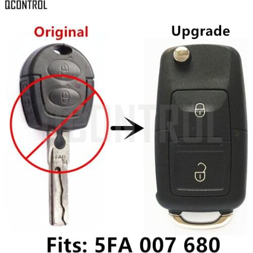 QCONTROL Upgrade Car Remote Key for VW/VOLKSWAGEN Bora Polo Golf Passat Lupo 5FA 007 680