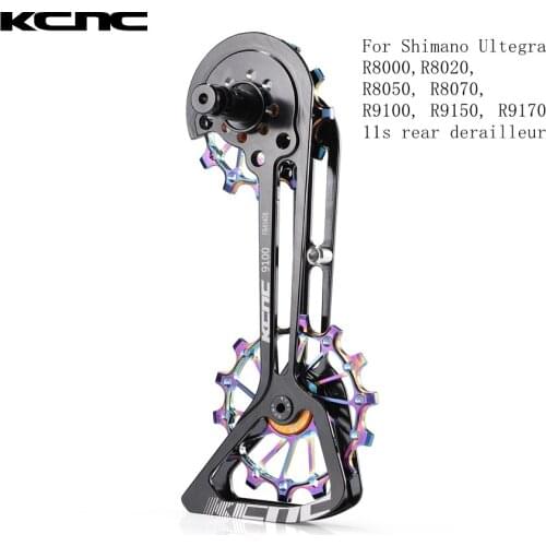 KCNC Road Bicycle Bike Oversized Pulley Cage OSPW for ShiMano R8000,R8020,R8050,R8070,R9100,R9150,R9170 12-16T Rainbow color