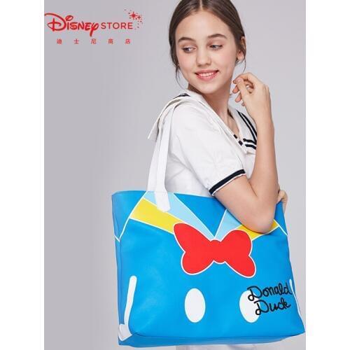 Disney Cartoon Donald Duck Bag Large Capacity Tote Bag Women Hand Bag Girl Shoulder Bag Festival Gifts