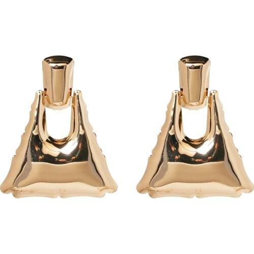 Vintage Maxi Punk Style Drop Earrings for Women Bohemia Geometric Metal Simple Pendant Statement Earrings Female Dangle Jewelry