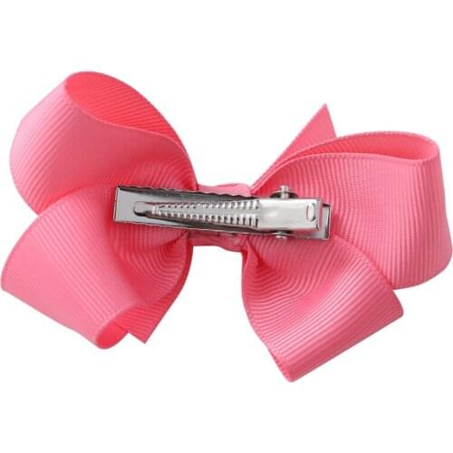 W3JF 20 Pcs Baby Girls Kids Hair Bow Hairpin Alligator Bowknot Ribbon Clip Grosgrain