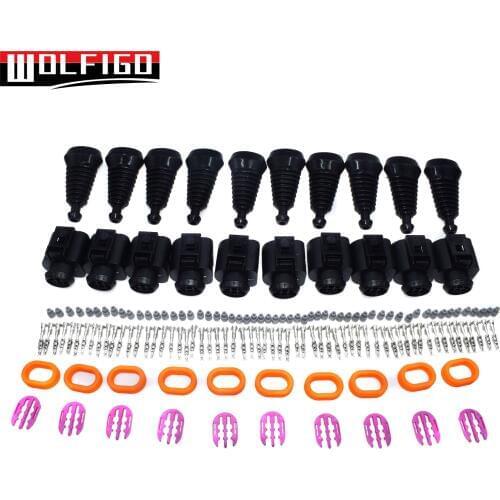 WOLFIGO 1 SETS/10 SETS New 1J0973713 For VW PASSAT JETTA GTI AUDI 6 Pin Sealed Female JPT Connector Kit