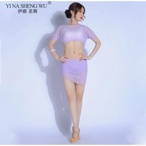 Belly Dance Temperament Top Profession Performance Clothes Suit Oriental Dancewear Female Adult Short Skirt Practice Clothing