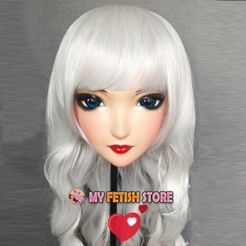 ZI-07) Gurglelove Female Sweet Girl Resin Half Head Kigurumi BJD Mask Cosplay Japanese Anime Role Lolita Mask Crossdress Doll