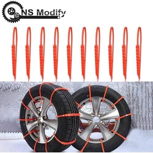 NS Modify 10PCS Winter Tyres wheels Snow Chains Universal Mini Plastic Winter Tyres For Anti-Skid Autocross Outdoor Rain Tool