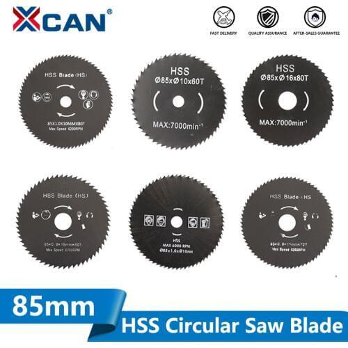 XCAN 1pc 85mm Nitride Coating HSS Circular Saw Blade Wood/Metal Cutter Wood Cutting Disc Saw Blade