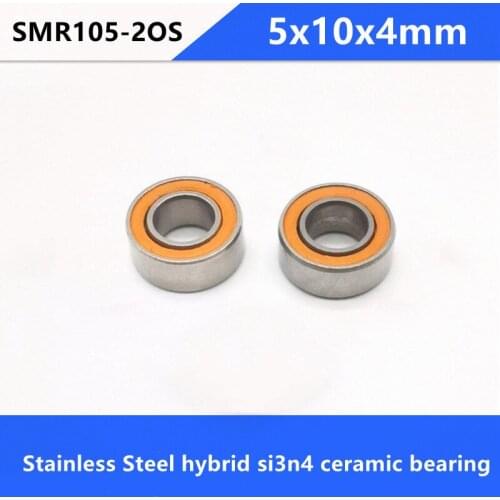 1pcs ABEC-7 SMR105-2RS SMR105 2OS CB LD 5x10x4mm Stainless Steel hybrid si3n4 ceramic bearing fishing reel 5*10*4 MR105 RS