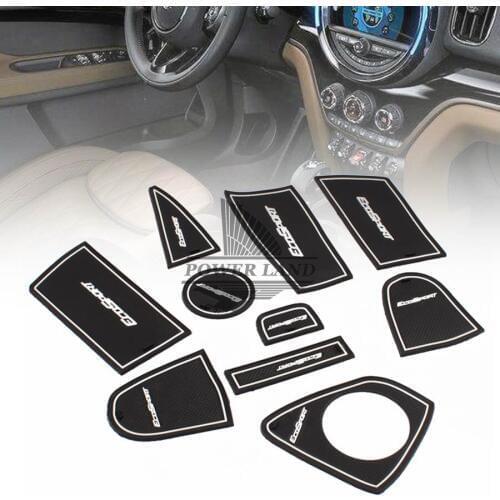 16pcs Door Tank Cup Pad Dedicated Storage Pad Non-Slip Slot Interior White+Noctilucent Door Pad Anti-skid Mat for Ecosport