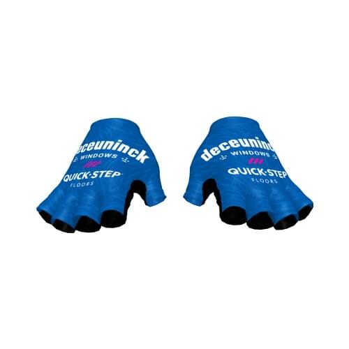 2021 Deceuninck Quick Step TEAM Blue One Pair Sports Half Finger Cycling Jersey Gloves MTB RoadGel Gloves