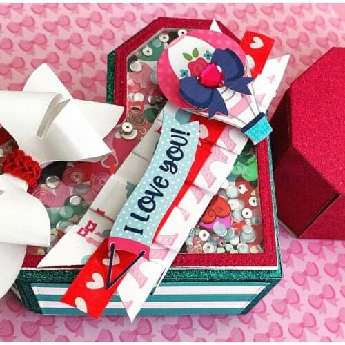 3D Heart Box with Drawers Metal Cutting Dies Stencils for DIY Scrapbooking Decorative Embossing DIY Paper Cards