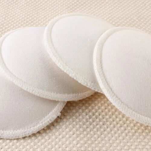 4 Pcs/pack White Breast Pad Nursing Pads For Mum Washable Waterproof Feeding Pad Bamboo Reusable Breast Pads
