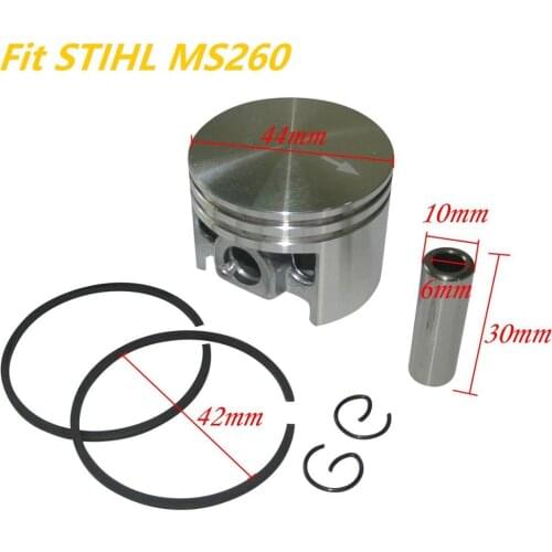 44mm Piston Ring Pin Circlip Kit Fit For STIHL 026 MS260 Gasoline Chainsaw Engine Motor Rebuild Repace Part 1121 030 2001