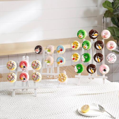 Donut display stand acrylic shelf with cake wedding dessert table setting