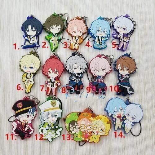 1pcs Newest Gme Keychain IDOLiSH7 IZUMI IORI OTOHA IZUMI Full Numbers Bag Pendant Keychain Gift Keyrings
