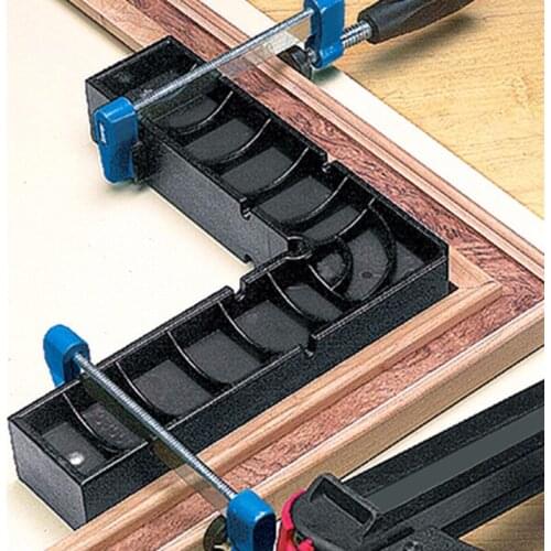 2pcs Black Woodworking Right Angle Positioning Block 90° Fixing Clip Plastic Right Angle Ruler Two Sizes