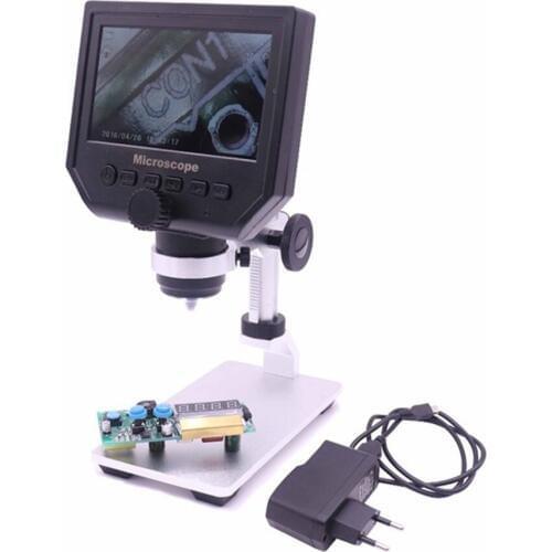1-600x 3.6MP 8 LED VGA Digital Microscope USB Portable Electron Microscope for Pcb Motherboard Repair with 4.3" HD OLED Screen