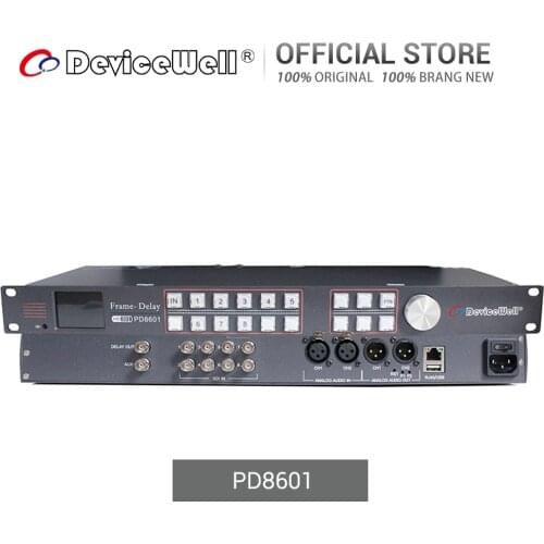 DeviceWell PD8601 8 Channel SDI Input 2 Channel SDI Output AV Audio Video Delayer
