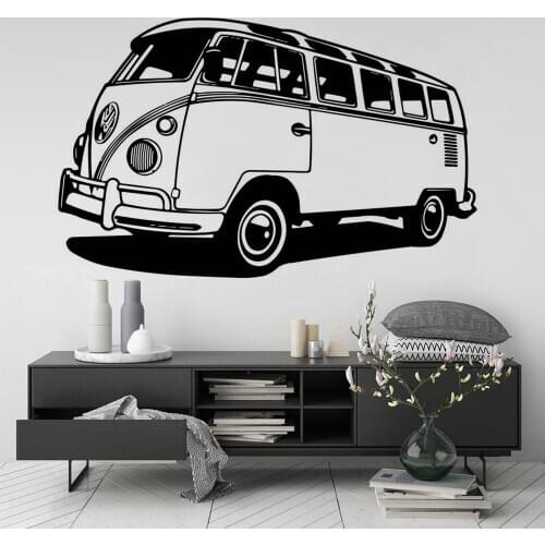 Travel Car Wall Sticker Motorhome Travel Bus Style Vinyl Wall Decal Camper Decal Removable Home Room Decor Poster Murals B370