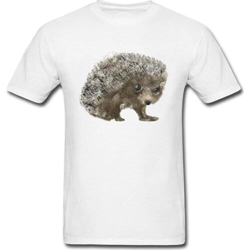 Lovely Animal Print Graphic T Shirt For Student Funny Marseille Little Hedgehog Tshirts Round Collar Natural Games Tops Tees