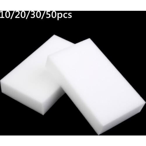 10/20/30/50PCS White Sponge Eraser Melamine Cleaner Multi-Functional Kitchen Dish Bathroom Cleaning Tools Nano Sponge