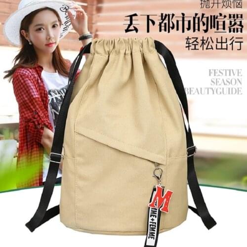 Canvas Drawstring Pocket Gym Bag Large Capacity Men And Women 2021 Trend New Student Backpack Travel Sports Fitness