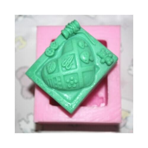Heart pattern square shape Silicone mold Handmade soap mould DIY tools resin clay craft decoration mold