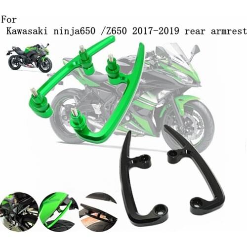 For Kawasaki Z650 Ninja650 2017 2018 2019 Motorcycle Modified Accessories CNC Aluminum Passenger Rear Armrest Rear Seat Handle