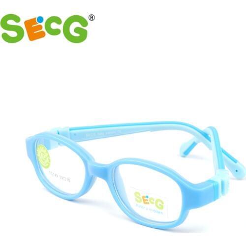 SECG Optical Children Glasses Frames Cute Flexible Soft Detachable Vision Glasses Children Myopia Amblyopia Kids Eyewear