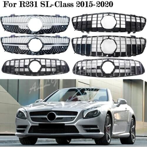 Car Front Racing Billet Bumper Grille Upper Cover For Mercedes-Benz R231 SL-Class 2013 2014 2015 2016 2017 2018 2019 2020