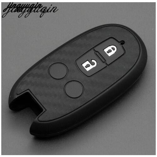 Jingyuqin Rubber Funda LLave Carbon Fibre CASE Holder For Suzuki Stingray Alto Spacia Solio Wagon R MH23S MH34S Smart Key