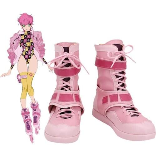 JoJos Bizarre Adventure Trish Una Cosplay PU Boots Shoes Custom Made Any Size For Girls