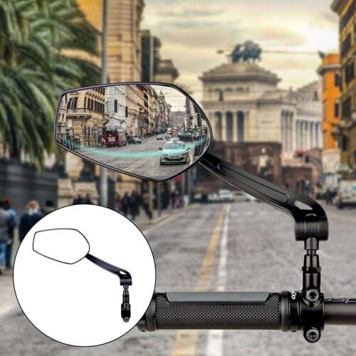 Handlebar Bike Mirror Wide Field Convex Mirror Adjustable Rear View Mirror