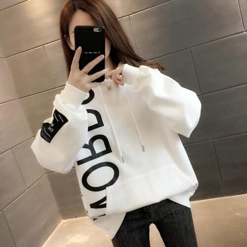 Spring Autumn Style Womens Cotton Hoodies Pockets Embroidery Patchwork Long Sleeve Sweet Loose Sweatshirts AA4097