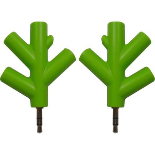 Wantek 4way 3.5mm Stereo Audio Headphones Headset Splitter Adapter for Music Sharing(2 Pack)