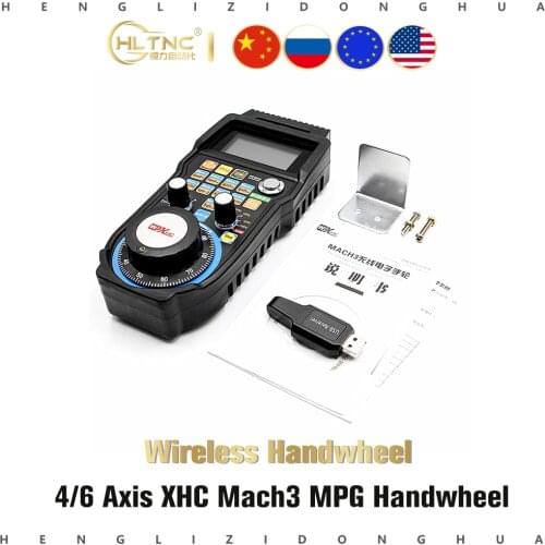 XHC CNC Handwheel Wireless Mach3 MPG Pendant Handwheel For Milling Machine 4 6 Axis MPG WHB04B-4 WHB04B-6 NEACARVE