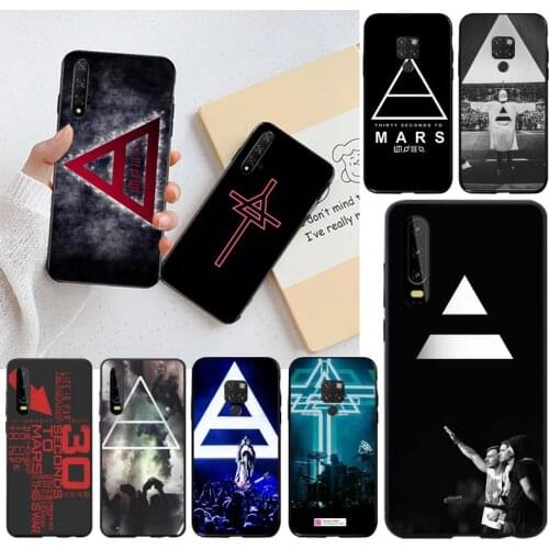 YJZFDYRM Thirty 30 Second To Mars Black TPU Soft Phone Case for Huawei P40 P30 P20 lite Pro Mate 30 20 Pro P Smart 2019 prime