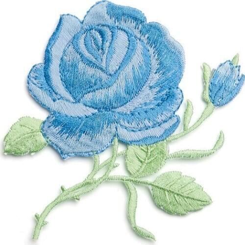 1pcs High Quality Rose Embroidery Patches Jacket Jeans Hole Adhesive Stickers DIY Flowers Decorative Accessories