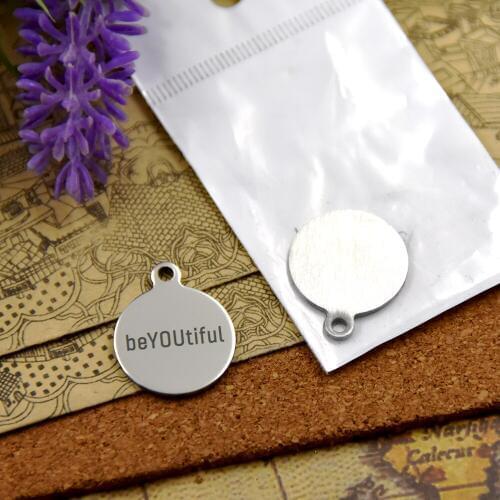 20pcs--stainless steel charms"beYOUtiful"5 style for choosing DIY Charms pendants for necklace