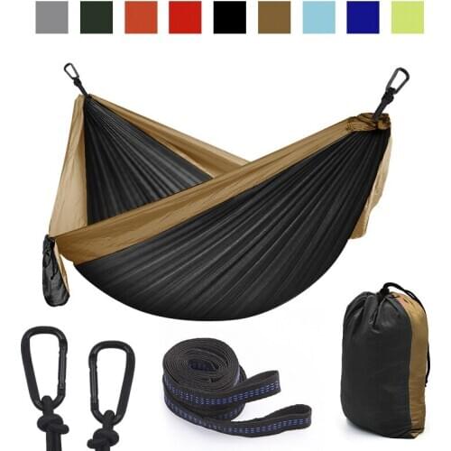 2021 Outdoor Matching Nylon Parachute Double Toldo Camping Hammock Goods Swing Beach Roof Tent Sombrilla Tarp Camouflage Pergola