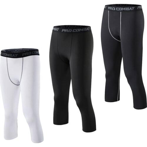 2021 Sports Mens Gym Jogging Summer Capri Pants Training Pant Sportswear Quick-Drying Tights Track Suit