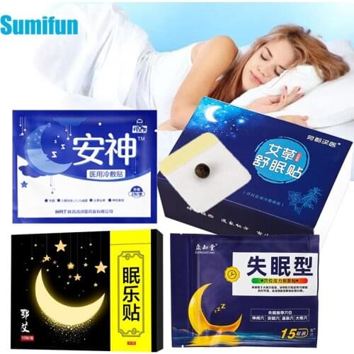 4Types Improve Sleep Patch Anxiety Essential Relieve Headache Stress Plaster Improve Insomnia Quality Body Relax Sticker Paste