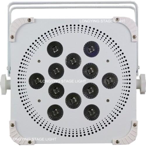 8pcslot Flight Case 12x18w Wireless Battery Powered Led Uplights Led Flat Par Light RGBWA-UV 6IN1 Color Mixing