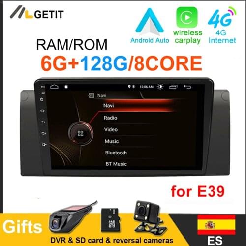 CARPLAY 9" Android 10.0 Car GPS Stereo Radio for BMW E39 E53 X5 M5 GPS Navigation BT Wifi Multimedia