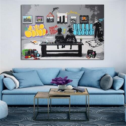 Abstract Graffiti Street Art Painting Posters And Prints Canvas Wall Art Funny Picture For Modern Home Decor Living Room