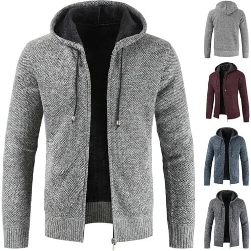 ALIKSADA Men's Cardigans With A Hood